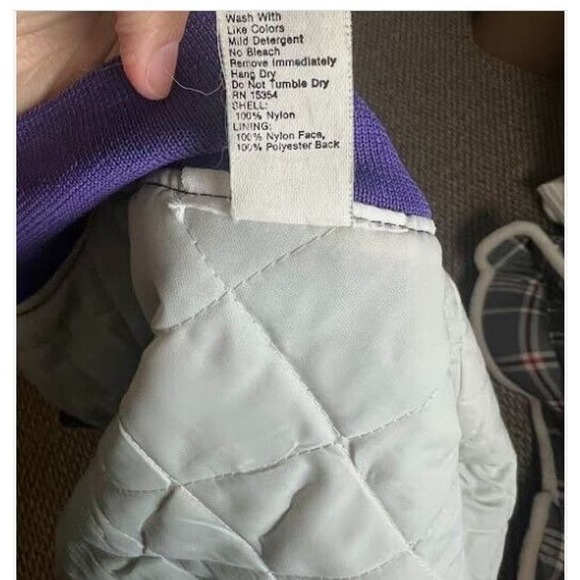 VTG Racing Jacket Be Fast or Be Last Purple Yellow Size Large Polyester Nylon - Picture 6 of 6